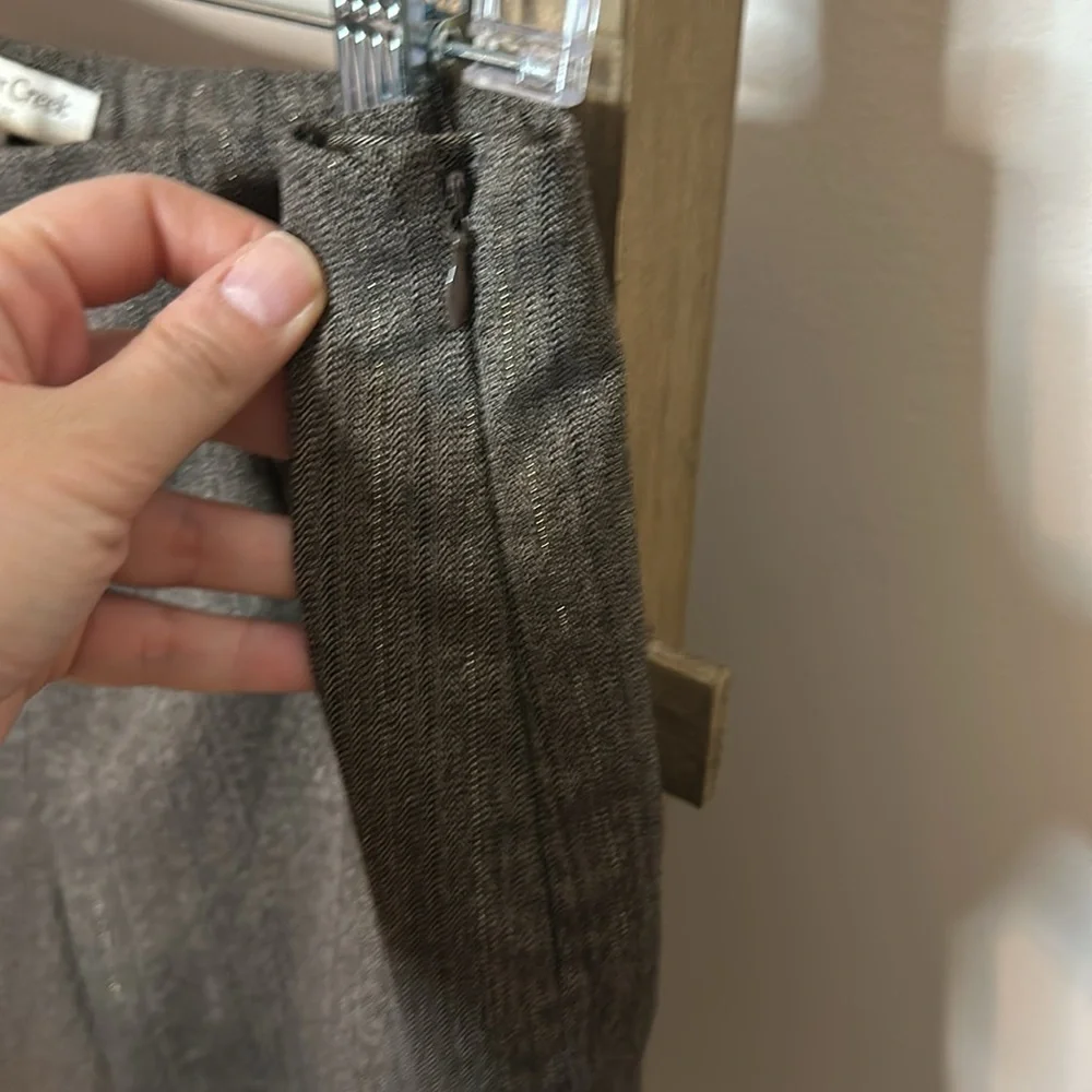 Coldwater Creek Classic Fit Fully Lined Dress Pants Size 10 Brown and Metallic